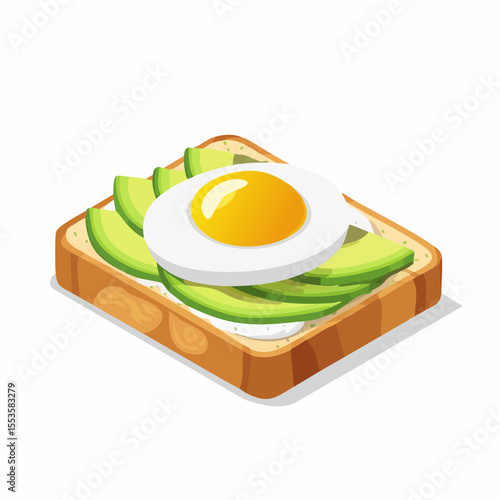 Delicious avocado toast with egg kitchen table food photography modern setting top view healthy breakfast concept