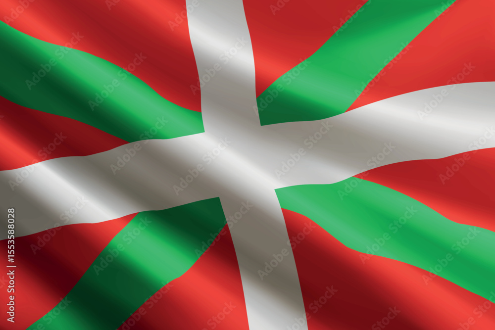 Obraz premium Basque Country flag waving in the wind. autonomous community of Spain