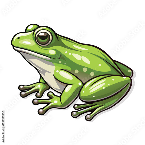 Wallpaper Mural green frog vector on white background Torontodigital.ca