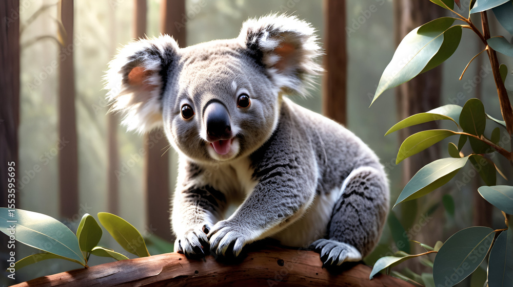 Fototapeta premium koala bear in tree