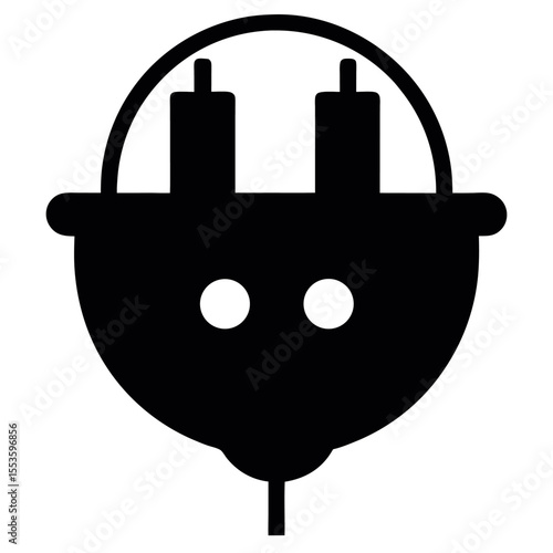 Rounded Plug Symbol vector