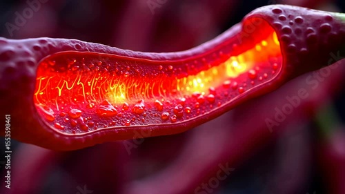 Vascular, vascular health, artery structure. Circulation system. Capillaries constrict under low pressure. Vein elasticity enhances oxygen delivery. Cardiovascular efficiency supports organ function.