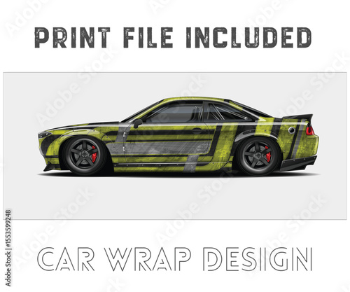 Print File Included Car Wrap Design Digital car