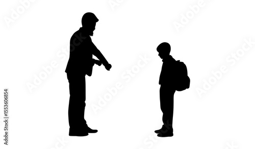 A teacher scolded a student for coming to school late.