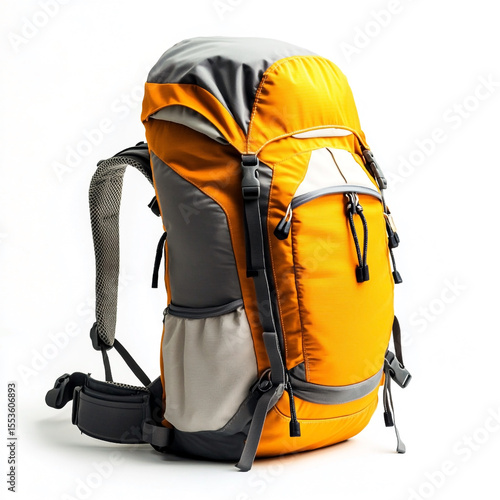 Orange and Gray Hiking Backpack Perfect for Adventures