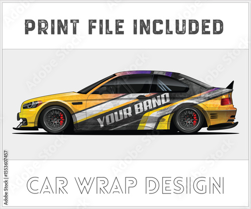 Custom Car Wrap Design with Print File Included