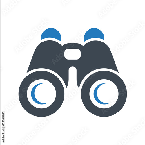 Binocular icon. Binocular field glasses icon