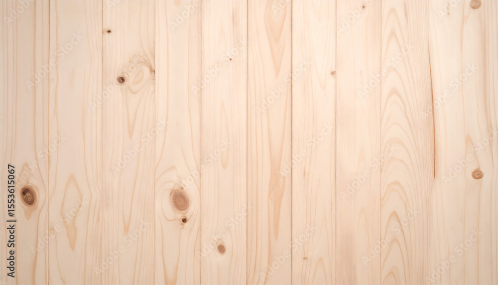Obraz premium Light Natural Pine Wood Grain Panel Horizontal Background