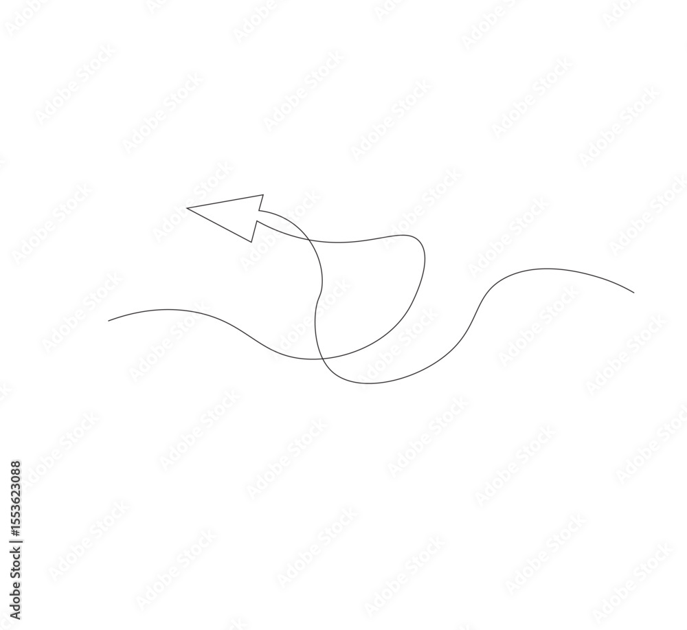 Obraz premium continuous line drawing arrows. white as background, vector illustration