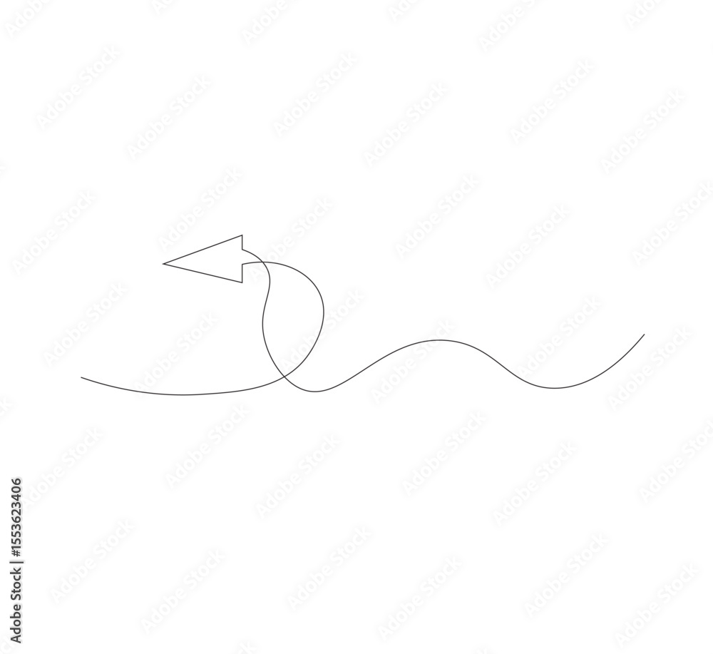 Fototapeta premium continuous line drawing arrows. white as background, vector illustration
