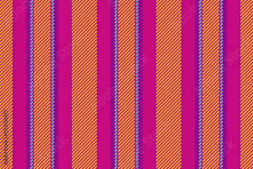 Grungy stripe vertical background, ornamental seamless texture pattern. Pexico lines textile vector fabric in pink and bright colors.