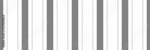 Greeting textile lines pattern, tracery background vertical vector. Relief fabric stripe texture seamless in white and black colors.