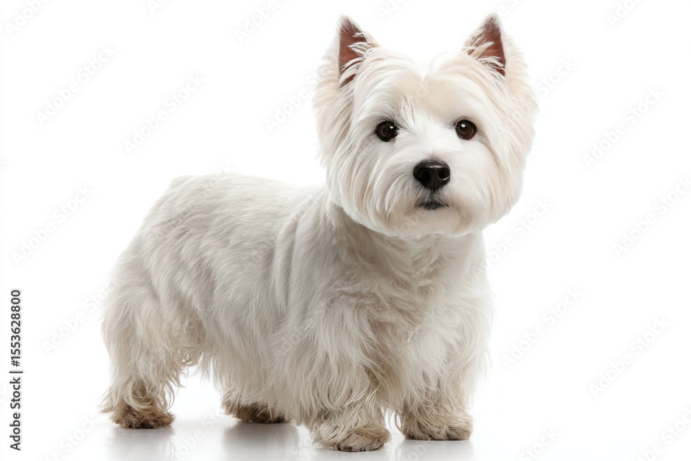 West highland white terrier Dog Isolated on White Background West highland white terrier Dog Isolated on White Background