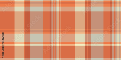 Warm autumnal plaid pattern in muted orange and cream tones. Perfect for textile design, backgrounds, fallthemed projects, and creating a cozy, rustic aesthetic.