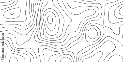 Topographic map background geographic line map with elevation assignments. Topographic map lines, contour background. topo map texture. Dense lines, Background of the topographic map. 