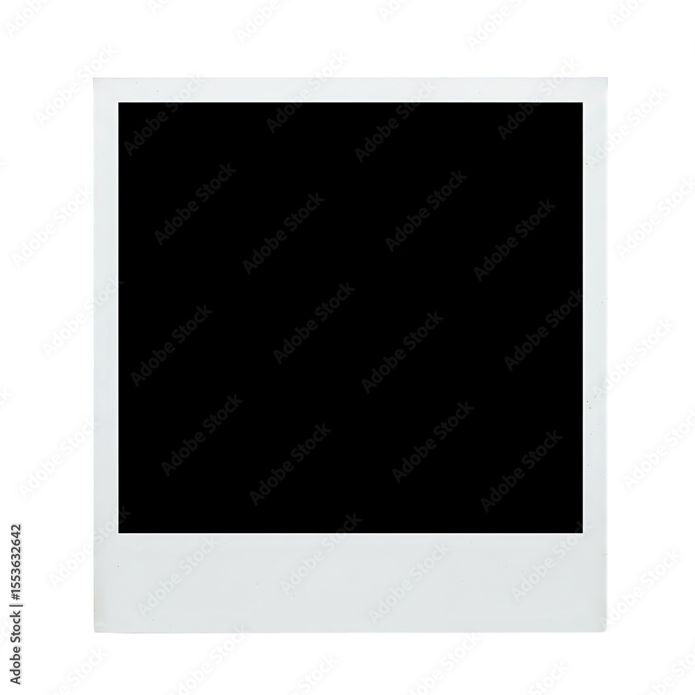 A Blank Instant Photo Frame Mockup With White Border to Showcase Customised Photo A Blank Instant Photo Frame Mockup With White Border to Showcase Customised Photo