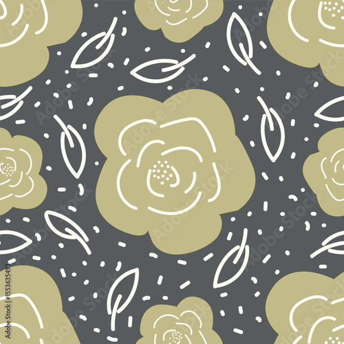 vintage floral seamless pattern. Rich with nostalgia and classic elegance, this pattern evokes the charm of a bygone era for print and textile