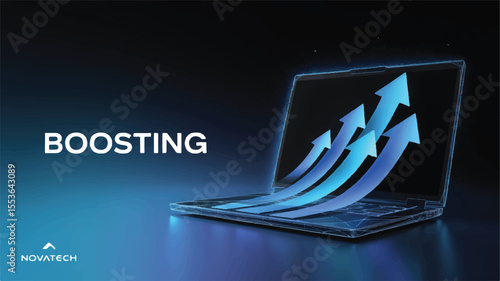 Boosting Performance Sleek Futuristic Laptop Design