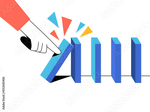 Domino Effect Illustration