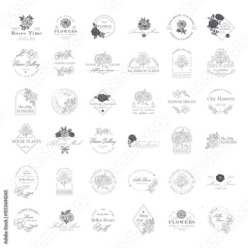 Floral Rose Logo. Elegant, nice and creative flower logo for various design projects. Rose logo can be used as symbols, icons, or others template.