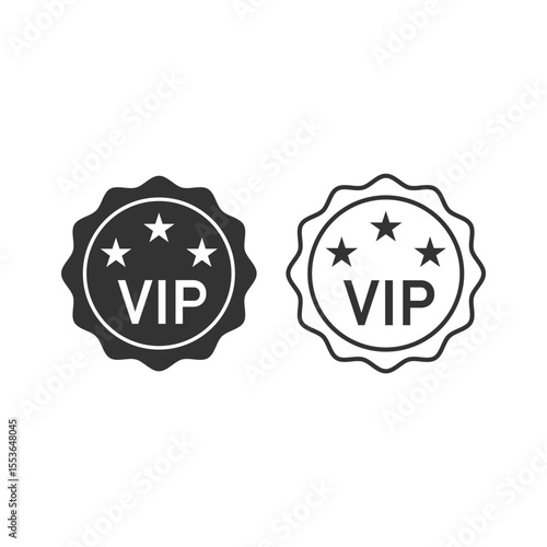 VIP Badges Icon Vector Design.