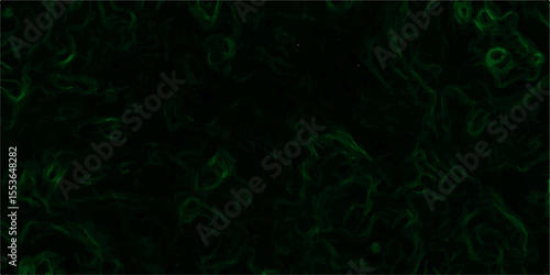 Abstract dark texture with intricate, swirling green lines with cloudy, organic pattern. Black, with neon green filaments to glow faintly. Sense of energy, mystery, and fluidity, smoke trails, cosmic 