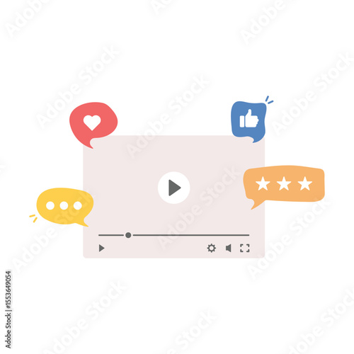 Video Player Icon Vector Design.