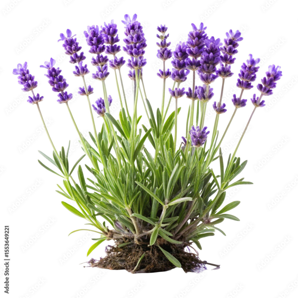 Naklejka premium lavender flowers isolated on white background