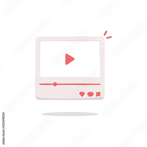 Video Player Icon Vector Design.