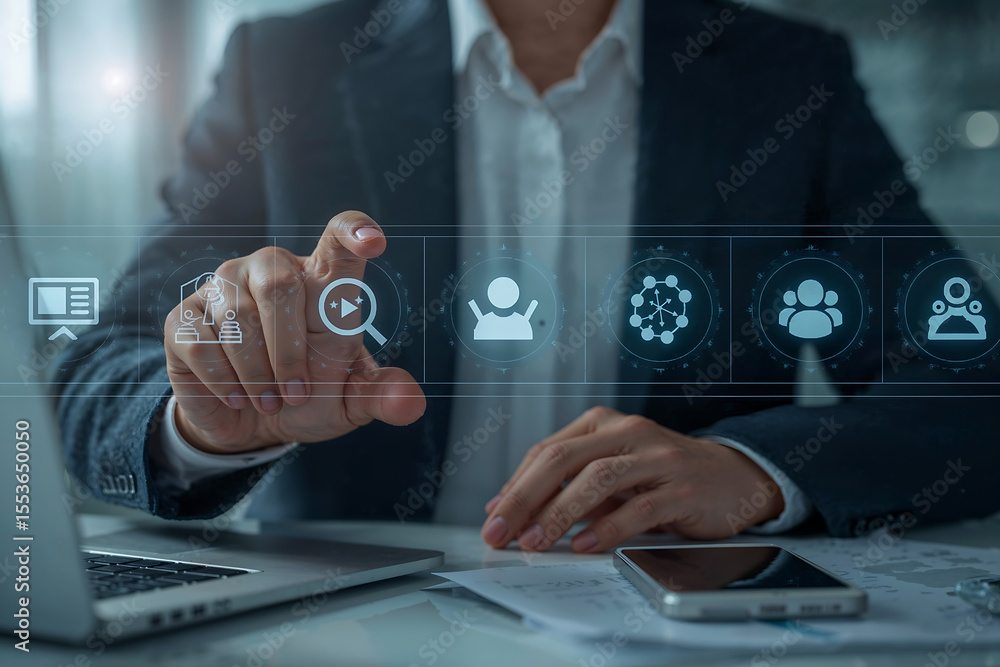Fototapeta premium Digital Marketing Strategies Engaging Content and Audience Targeting