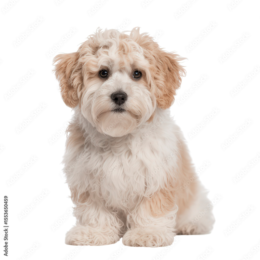 A Bichon Frise Puppy Displays Its Adorable Features Against a Transparent Backdrop A Bichon Frise Puppy Displays Its Adorable Features Against a Transparent Backdrop