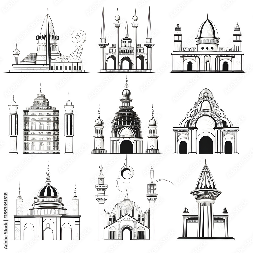 Classic architecture collection with ornate facades and historical styles.