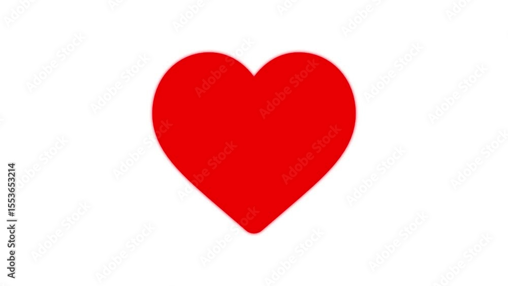 red heart on white background video red heart on white background video