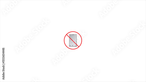 Do not use a mobile phone concept vector,phone not allow on white background.