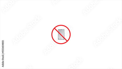 Do not use a mobile phone concept vector,phone not allow on white background.