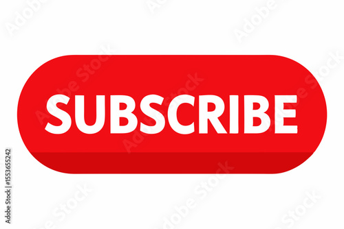 Bold red subscribe button with white text on a white background