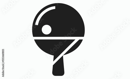 ping pong icon, table tennis symbol, paddle and ball vector,  mobile concept and web design, vector illustration 