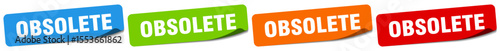 obsolete sticker. obsolete sticker set on white background