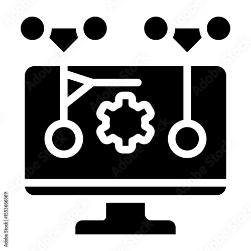 Machine Learning vector icon style