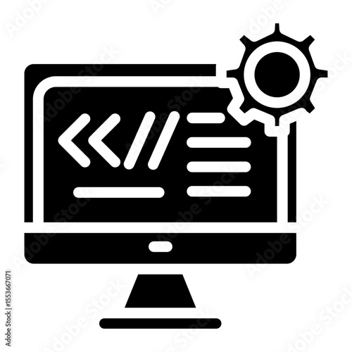 Software Development vector icon style