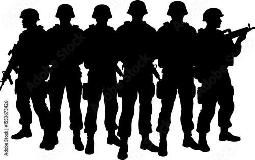 American Army  Soldiers Honoring a Fallen Comrade Vector Bundle