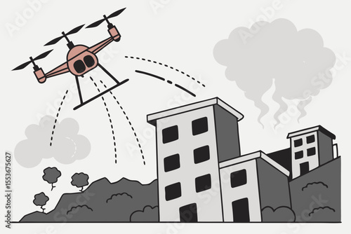 Drones contribute to search and rescue missions in conflict zones by locating survivors and assessing dangers.