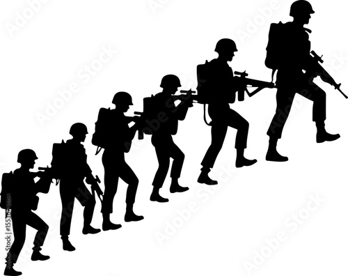 American Army  Soldiers Honoring a Fallen Comrade Vector Bundle