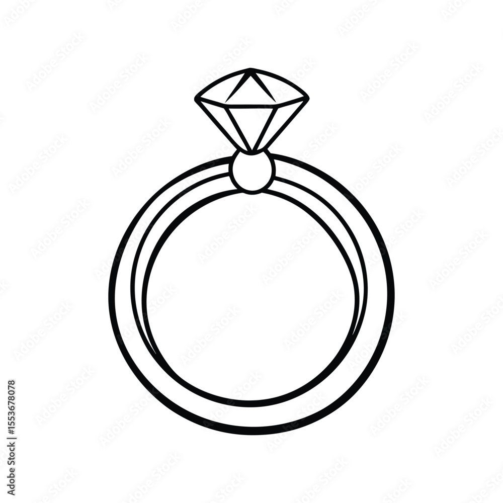 engagement ring line art engagement ring line art