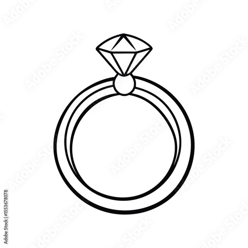 engagement ring line art