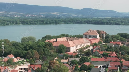 Aerial view of Tata in Hungary