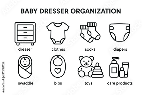 Baby dresser organization: essential items for efficient clothing storage