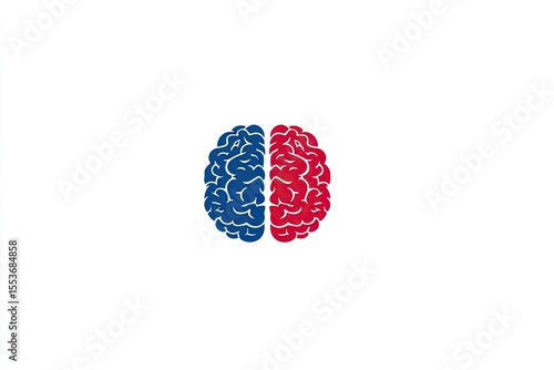 Divided brain illustration.