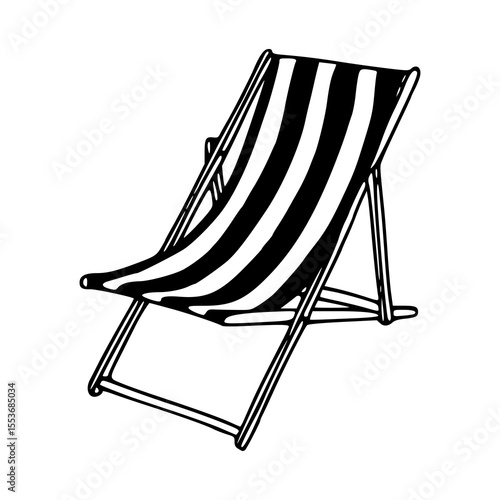 beach lounge chair vector