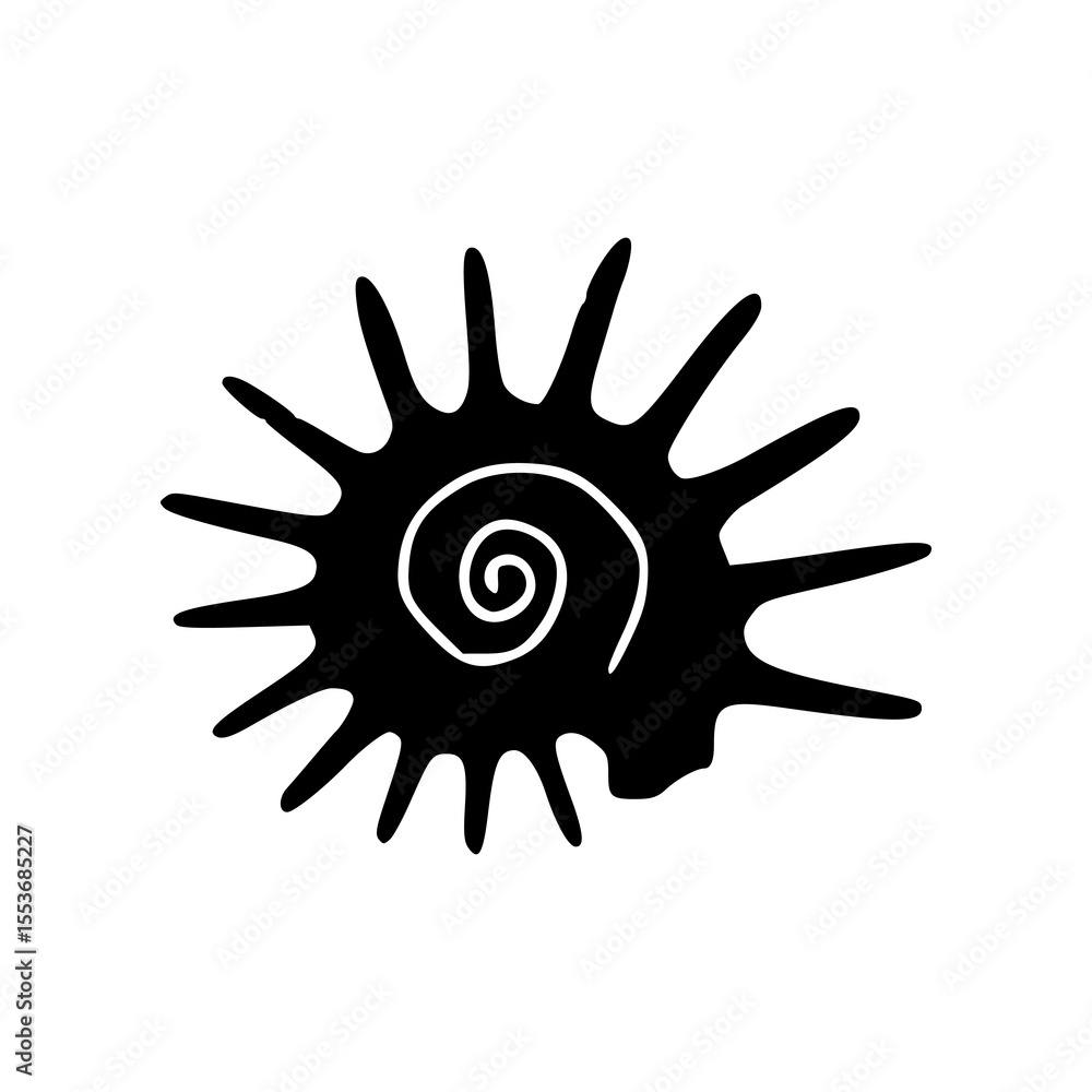abstract spiked shell graphic abstract spiked shell graphic